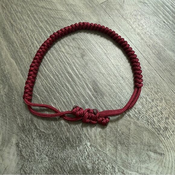 Anklet NEW Wine Maroon Snake 95 Paracord Adjustable USA Handmade - Picture 2 of 5